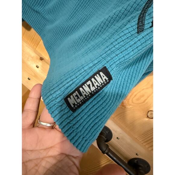 Nice Melly! Melanzana Teal Microgrid Fleece Hoodie - Picture 3 of 4